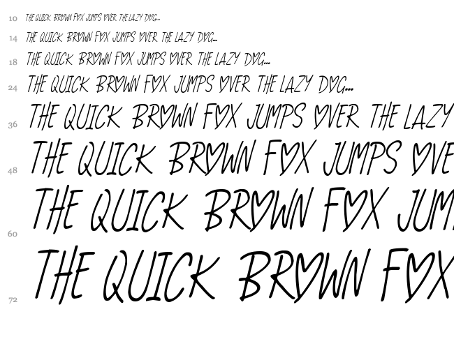 Love And Romance font waterfall